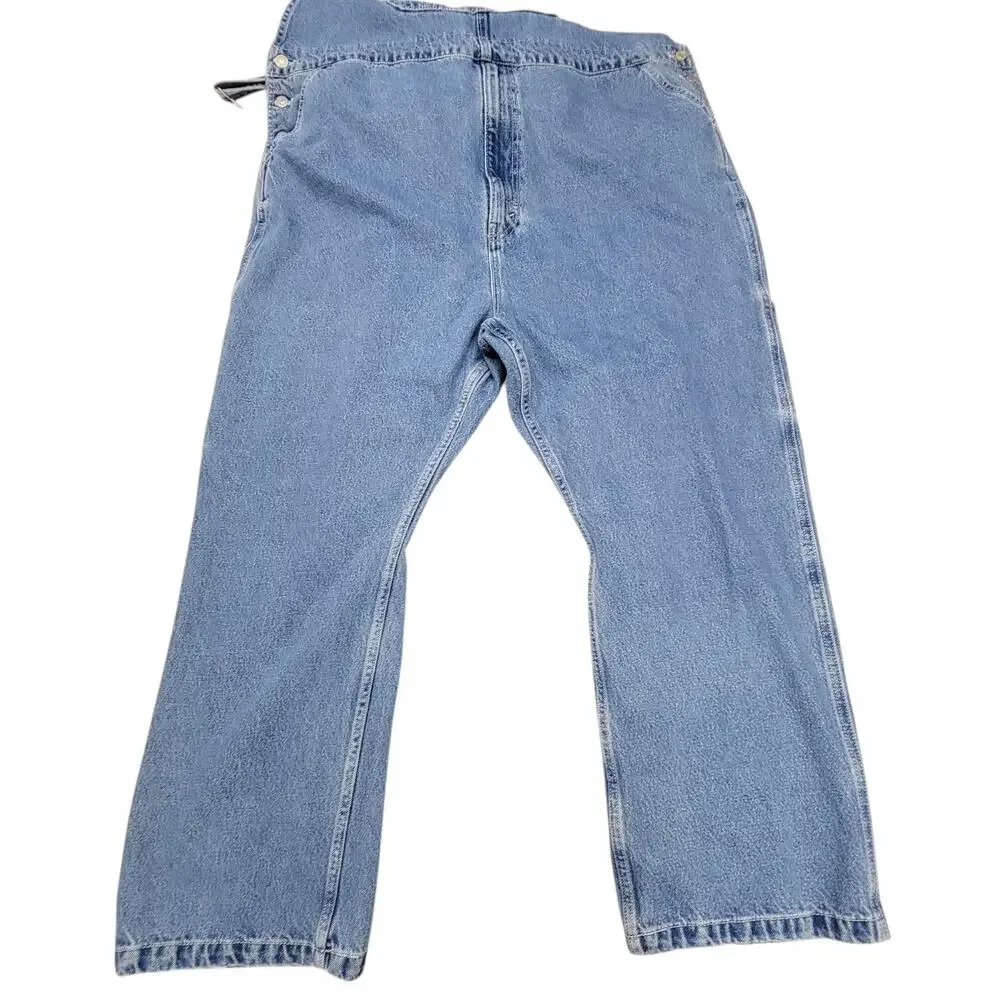 Levi's Blue Denim Bib Overalls Mens 3XL Carpenter Workwear Loose Fit Jeans